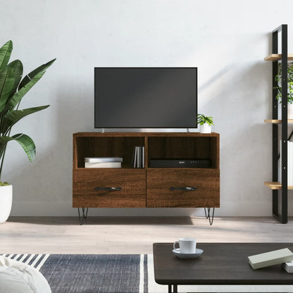 TV-Schrank Braun Eichen-Optik 80x36x50 cm Holzwerkstoff - Pazzar.ch