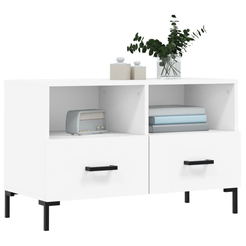 TV-Schrank Weiß 80x36x50 cm Holzwerkstoff - Pazzar.ch