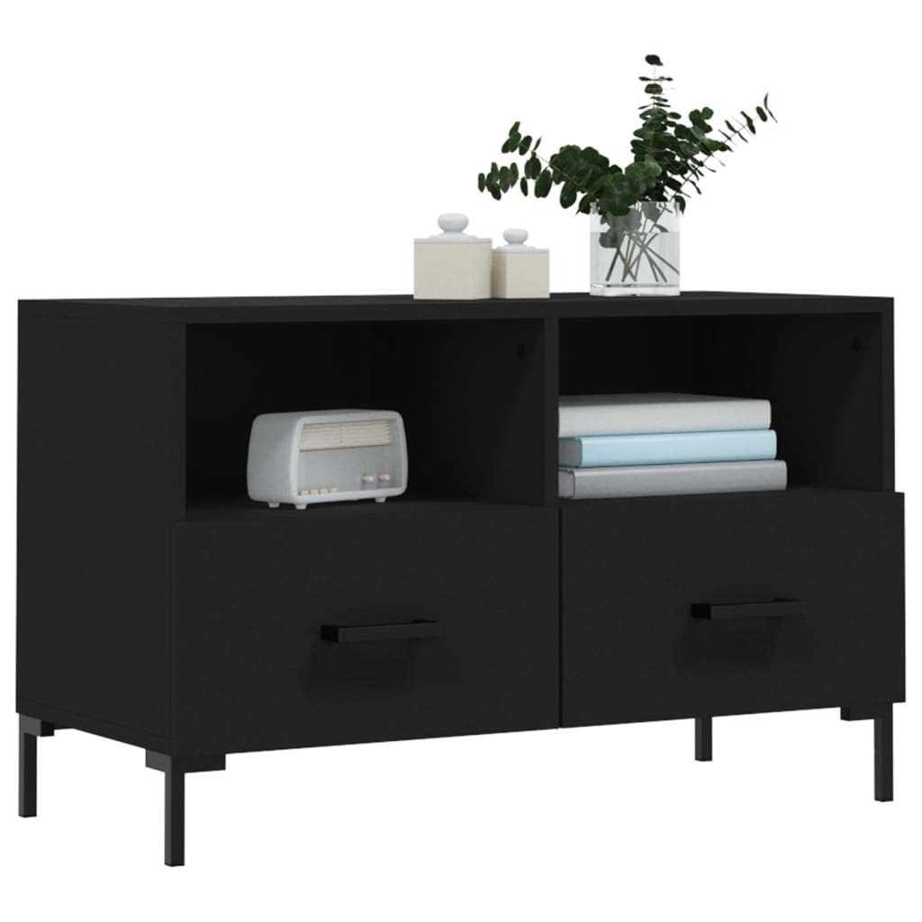 TV-Schrank Schwarz 80x36x50 cm Holzwerkstoff - Pazzar.ch