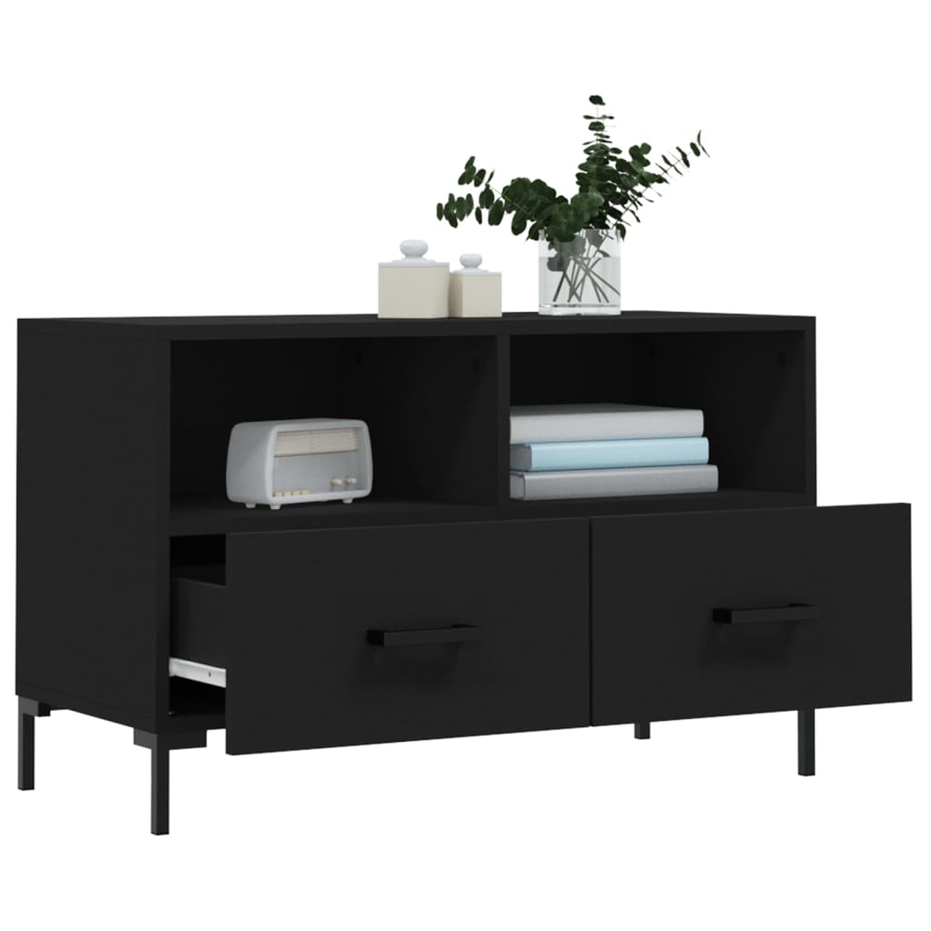 TV-Schrank Schwarz 80x36x50 cm Holzwerkstoff - Pazzar.ch