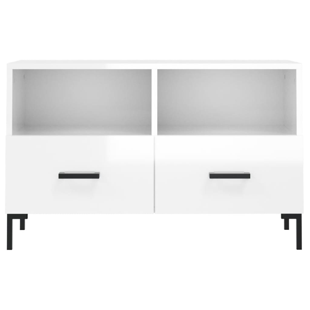 TV-Schrank Hochglanz-Weiß 80x36x50 cm Holzwerkstoff - Pazzar.ch
