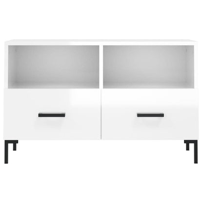 TV-Schrank Hochglanz-Weiß 80x36x50 cm Holzwerkstoff - Pazzar.ch