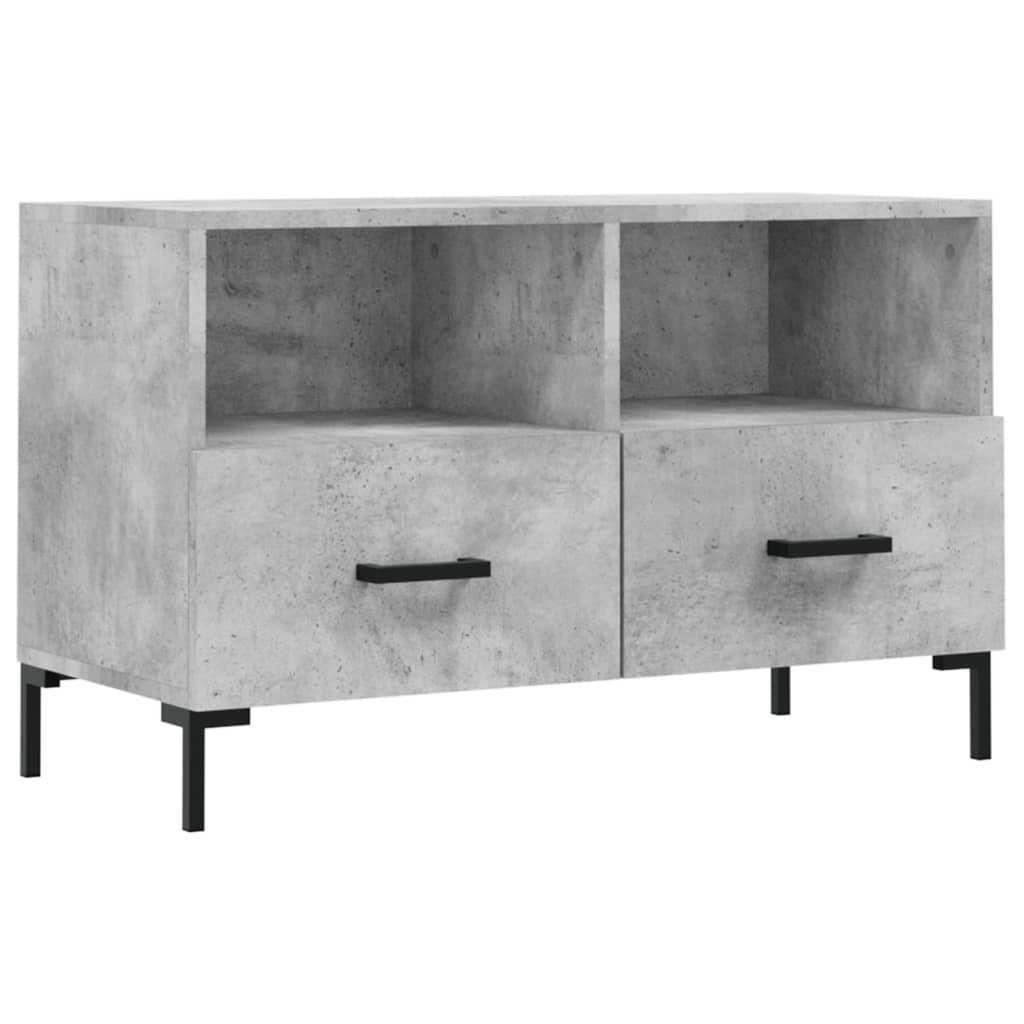 TV-Schrank Betongrau 80x36x50 cm Holzwerkstoff - Pazzar.ch