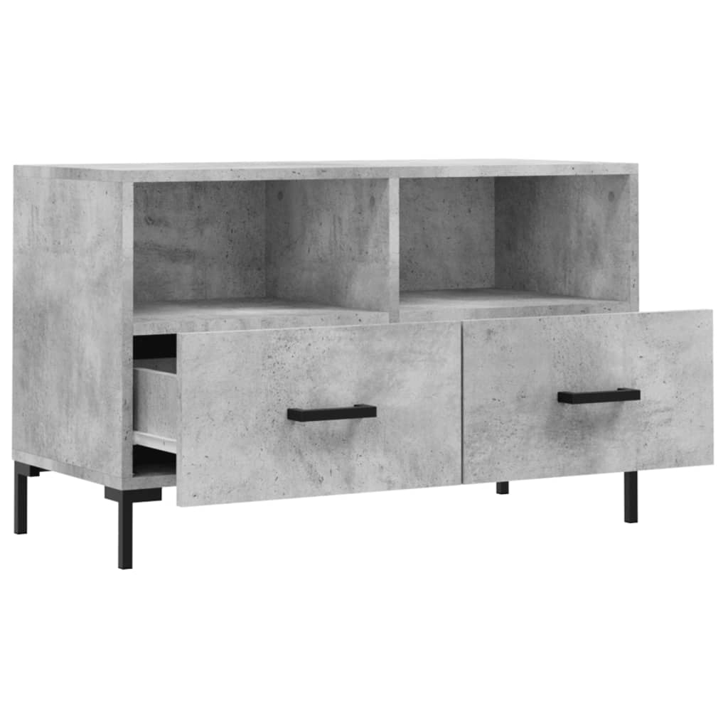 TV-Schrank Betongrau 80x36x50 cm Holzwerkstoff - Pazzar.ch