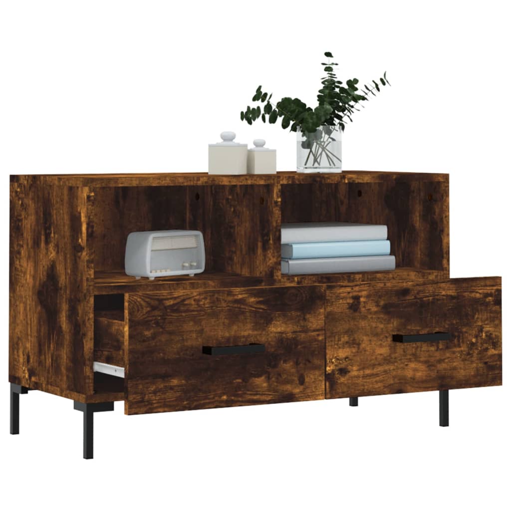 TV-Schrank Räuchereiche 80x36x50 cm Holzwerkstoff - Pazzar.ch