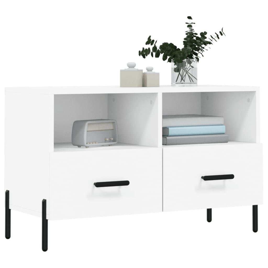 TV-Schrank Weiß 80x36x50 cm Holzwerkstoff - Pazzar.ch
