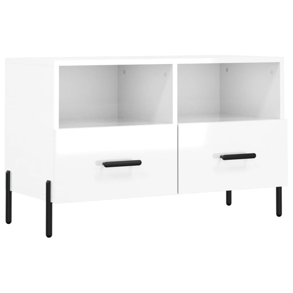 TV-Schrank Hochglanz-Weiß 80x36x50 cm Holzwerkstoff - Pazzar.ch