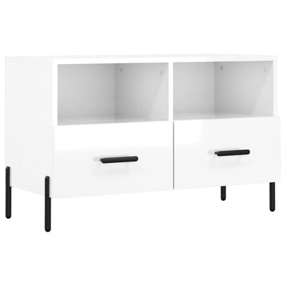 TV-Schrank Hochglanz-Weiß 80x36x50 cm Holzwerkstoff - Pazzar.ch