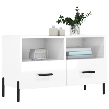 TV-Schrank Hochglanz-Weiß 80x36x50 cm Holzwerkstoff - Pazzar.ch
