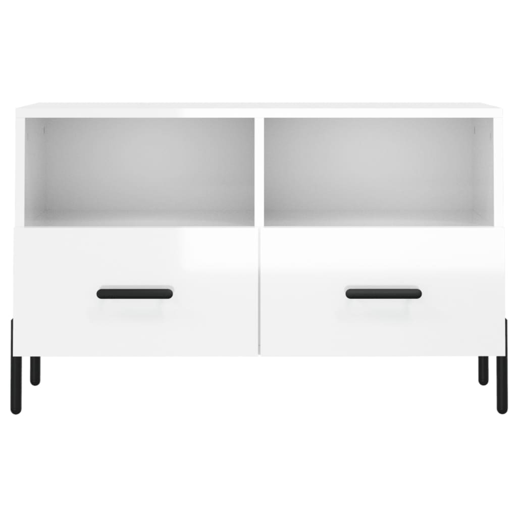 TV-Schrank Hochglanz-Weiß 80x36x50 cm Holzwerkstoff - Pazzar.ch