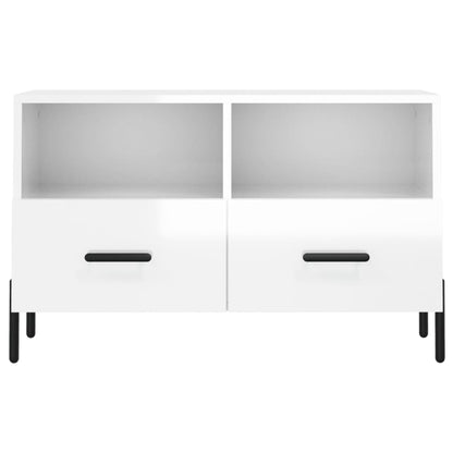 TV-Schrank Hochglanz-Weiß 80x36x50 cm Holzwerkstoff - Pazzar.ch