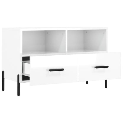 TV-Schrank Hochglanz-Weiß 80x36x50 cm Holzwerkstoff - Pazzar.ch