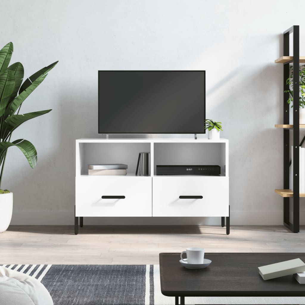 TV-Schrank Hochglanz-Weiß 80x36x50 cm Holzwerkstoff - Pazzar.ch
