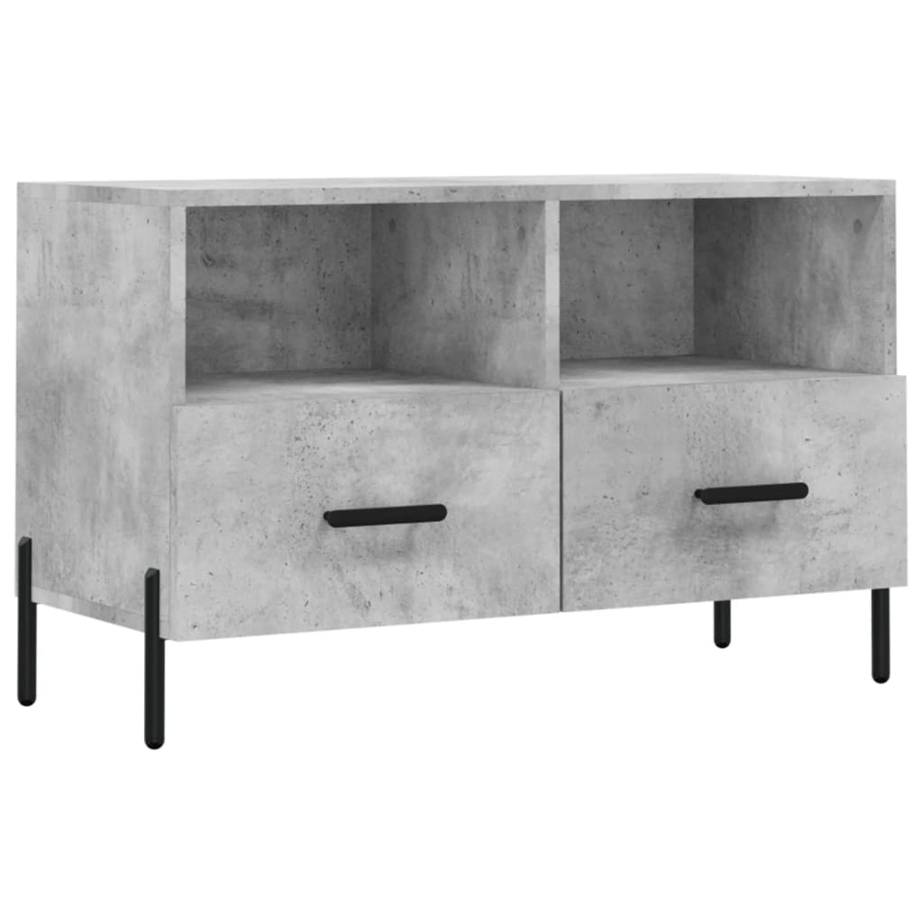 TV-Schrank Betongrau 80x36x50 cm Holzwerkstoff - Pazzar.ch