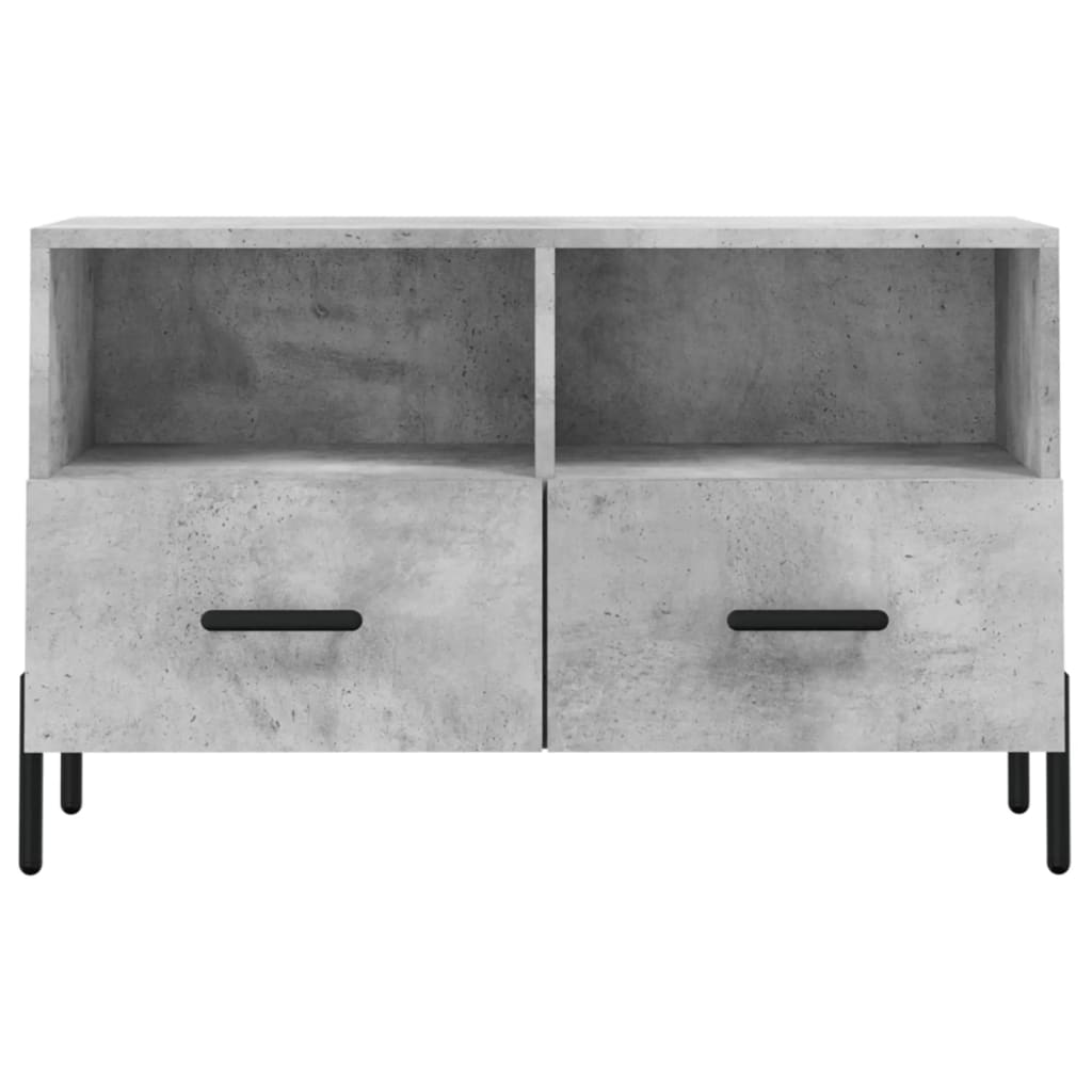 TV-Schrank Betongrau 80x36x50 cm Holzwerkstoff - Pazzar.ch