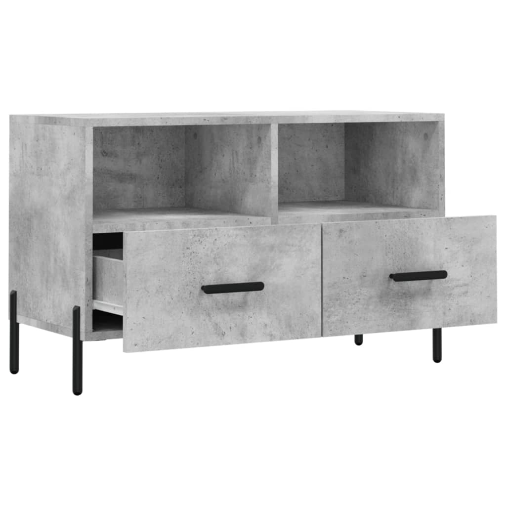 TV-Schrank Betongrau 80x36x50 cm Holzwerkstoff - Pazzar.ch
