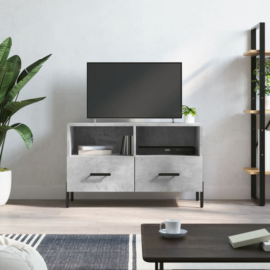 TV-Schrank Betongrau 80x36x50 cm Holzwerkstoff - Pazzar.ch