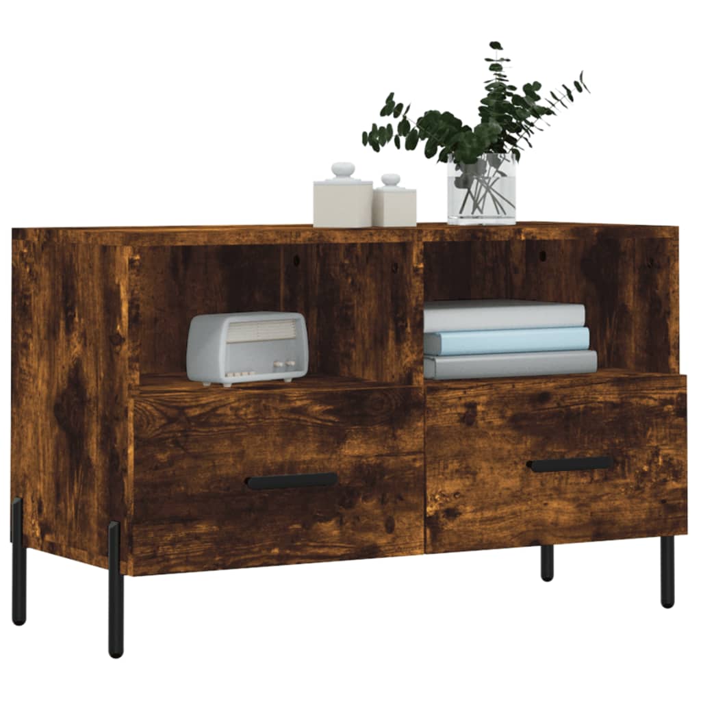 TV-Schrank Räuchereiche 80x36x50 cm Holzwerkstoff - Pazzar.ch