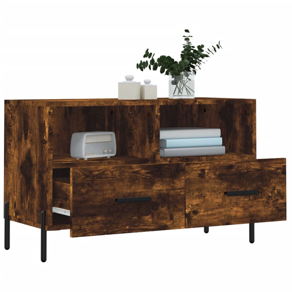 TV-Schrank Räuchereiche 80x36x50 cm Holzwerkstoff - Pazzar.ch