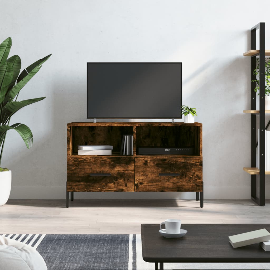 TV-Schrank Räuchereiche 80x36x50 cm Holzwerkstoff - Pazzar.ch