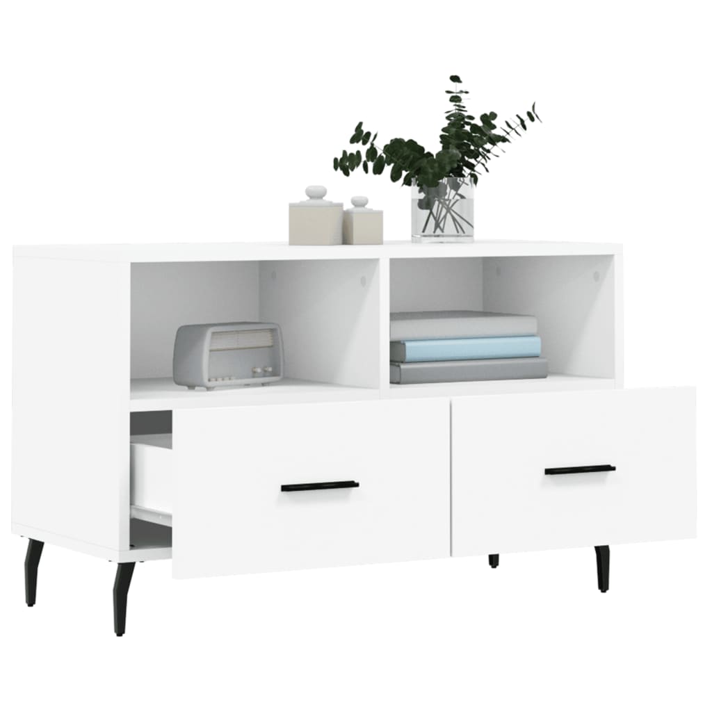 TV-Schrank Weiß 80x36x50 cm Holzwerkstoff - Pazzar.ch