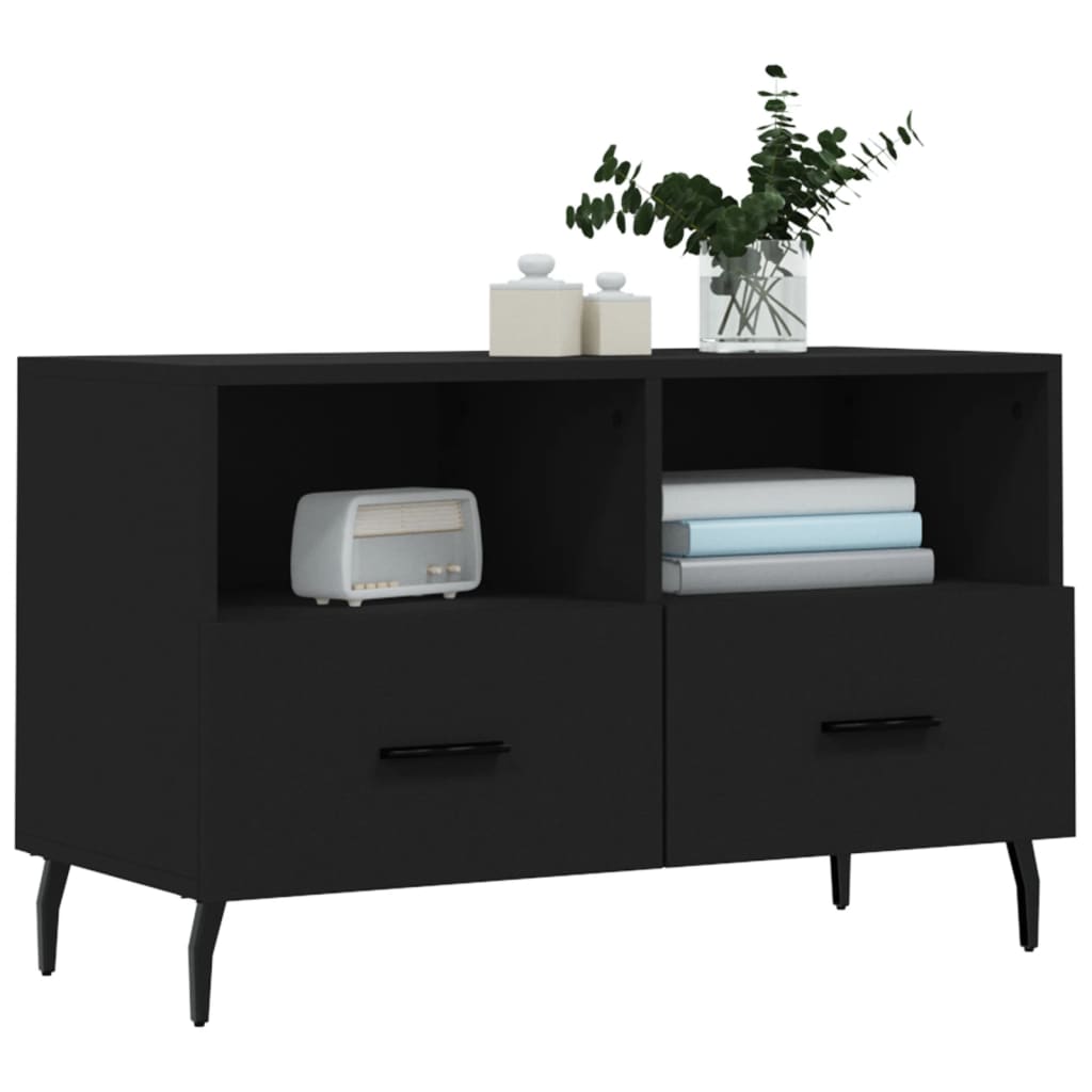 TV-Schrank Schwarz 80x36x50 cm Holzwerkstoff - Pazzar.ch