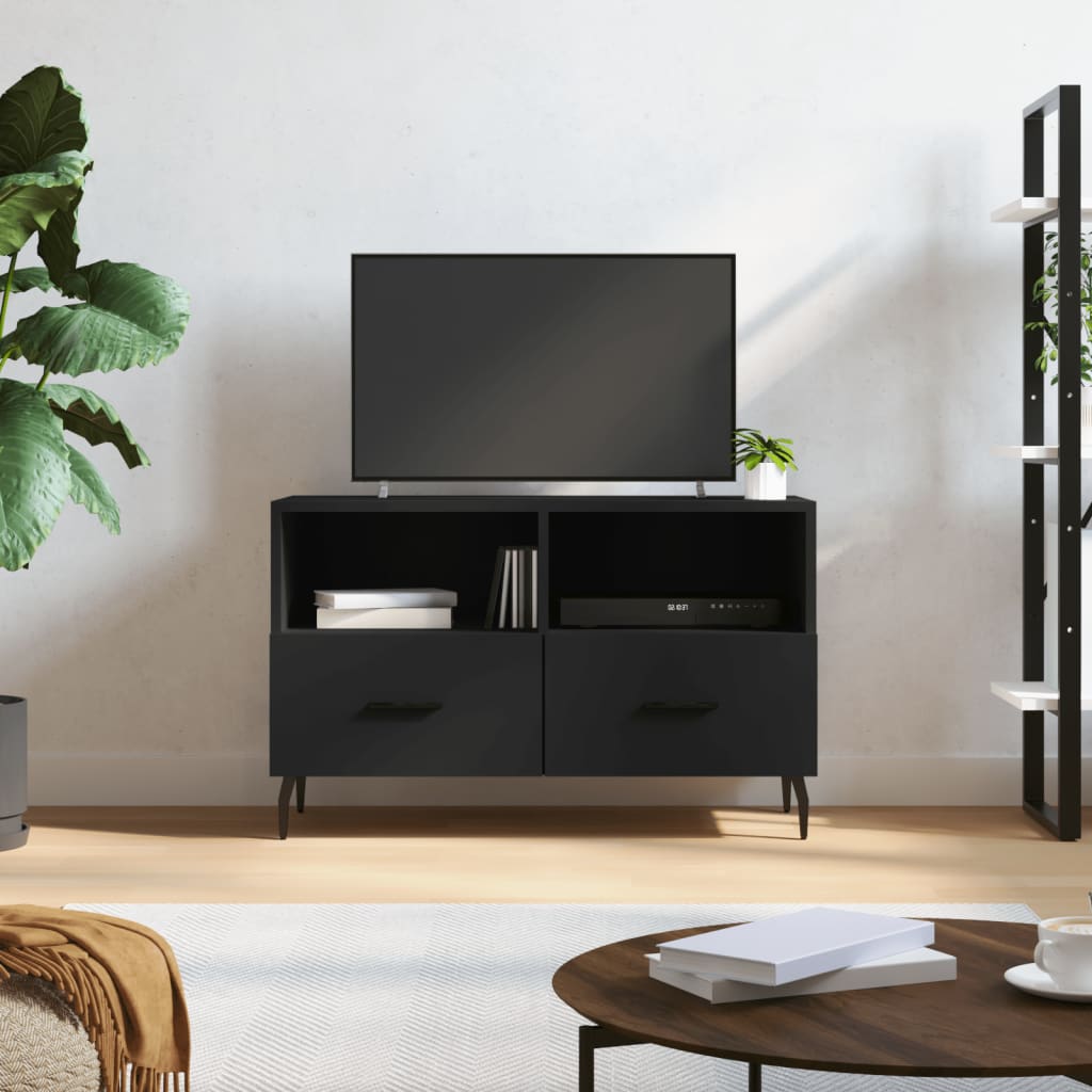 TV-Schrank Schwarz 80x36x50 cm Holzwerkstoff - Pazzar.ch
