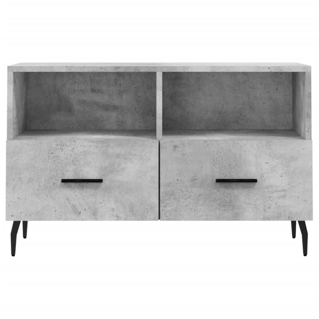 TV-Schrank Betongrau 80x36x50 cm Holzwerkstoff - Pazzar.ch