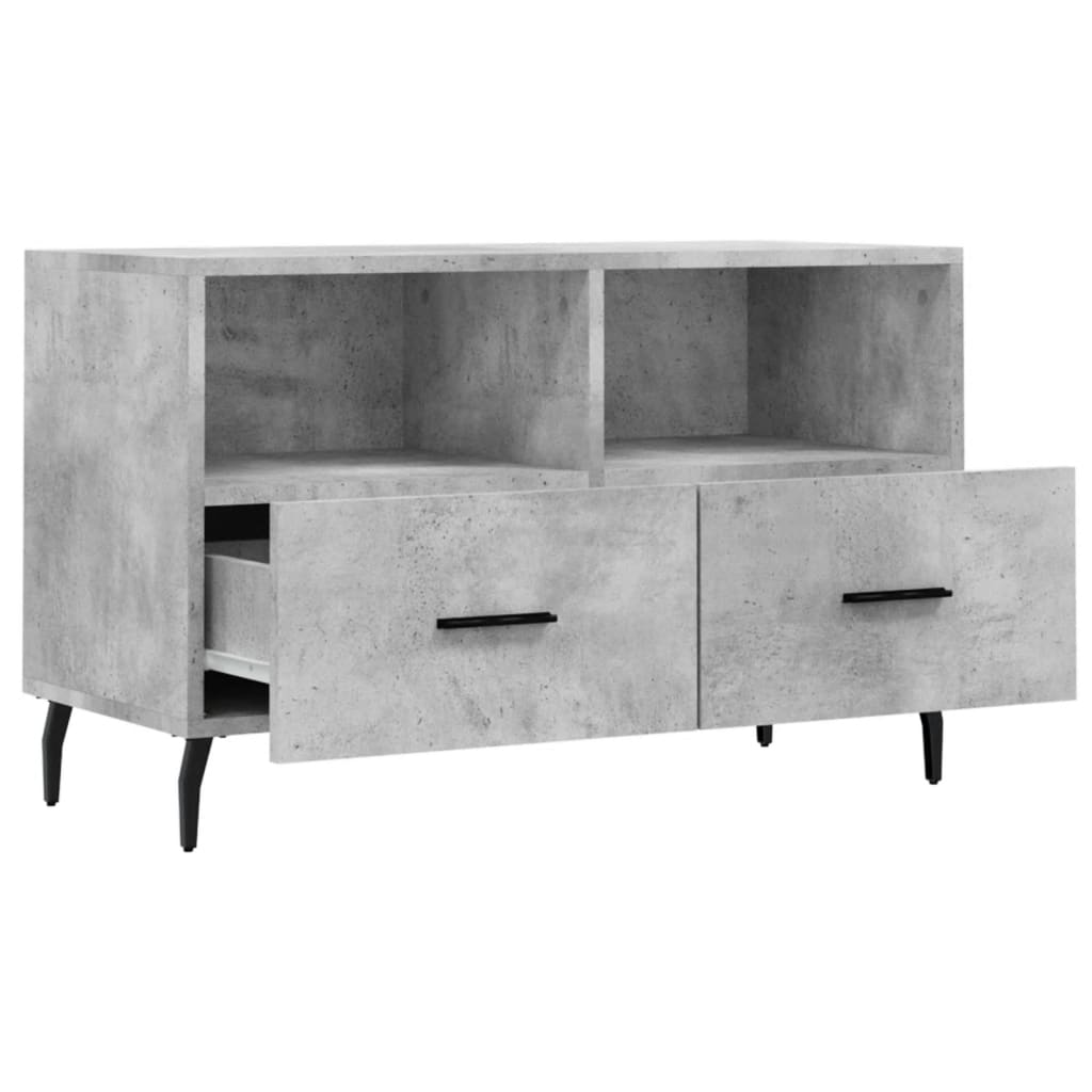 TV-Schrank Betongrau 80x36x50 cm Holzwerkstoff - Pazzar.ch