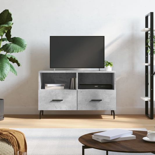 TV-Schrank Betongrau 80x36x50 cm Holzwerkstoff - Pazzar.ch