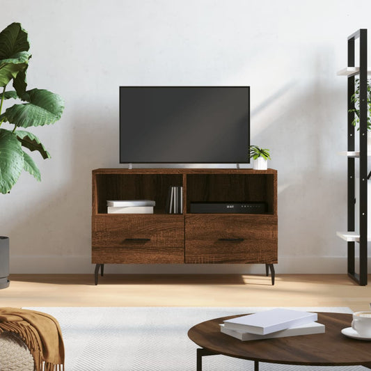 TV-Schrank Braun Eichen-Optik 80x36x50 cm Holzwerkstoff - Pazzar.ch