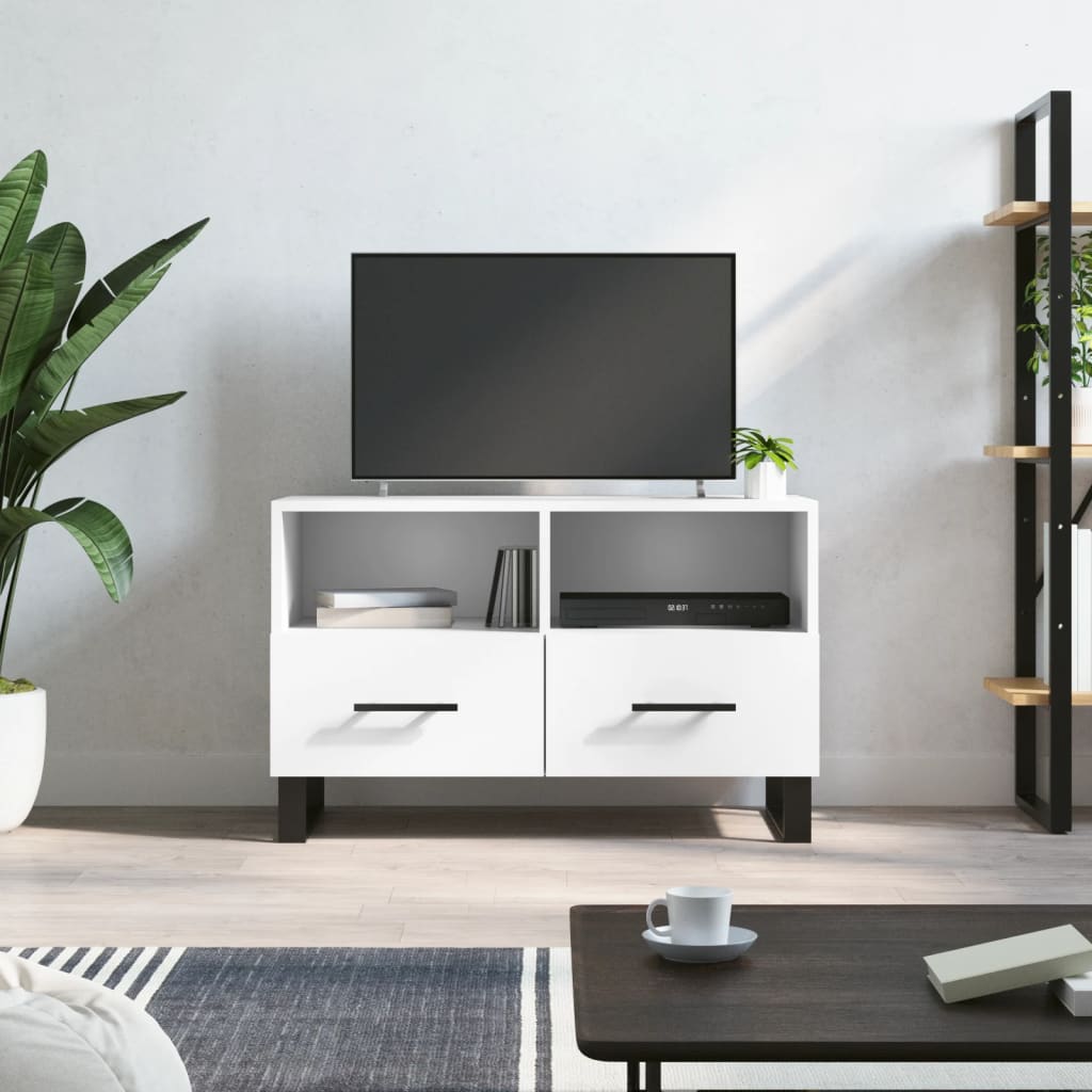 TV-Schrank Weiß 80x36x50 cm Holzwerkstoff - Pazzar.ch