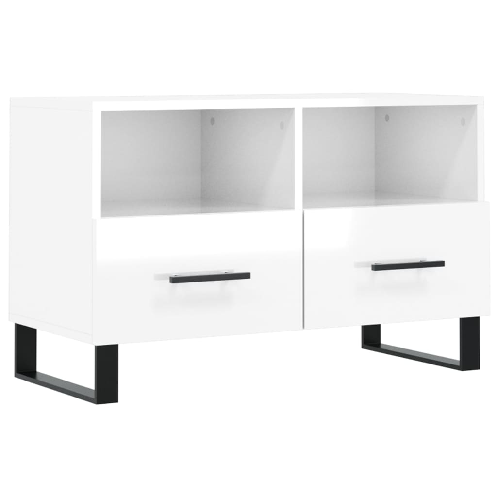 TV-Schrank Hochglanz-Weiß 80x36x50 cm Holzwerkstoff - Pazzar.ch
