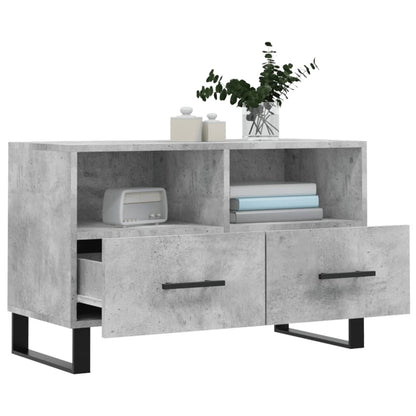 TV-Schrank Betongrau 80x36x50 cm Holzwerkstoff - Pazzar.ch