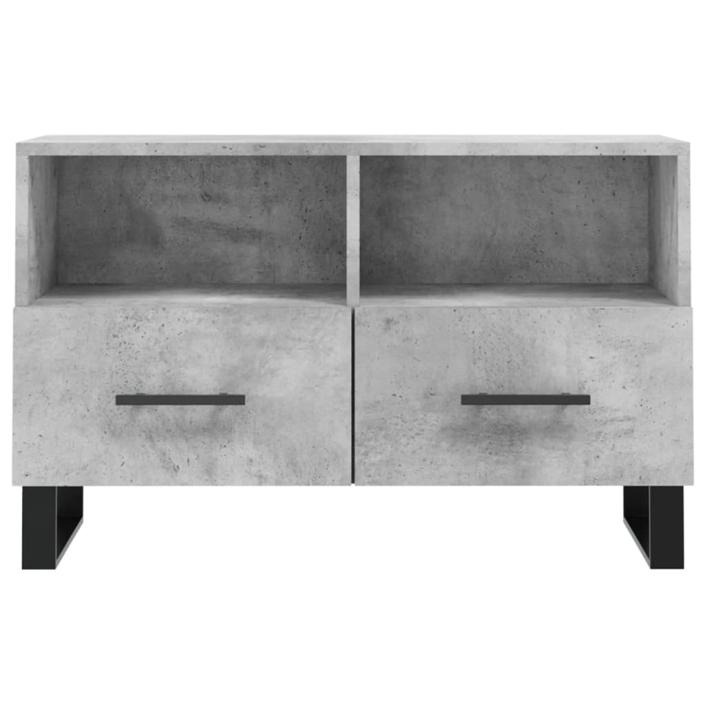 TV-Schrank Betongrau 80x36x50 cm Holzwerkstoff - Pazzar.ch