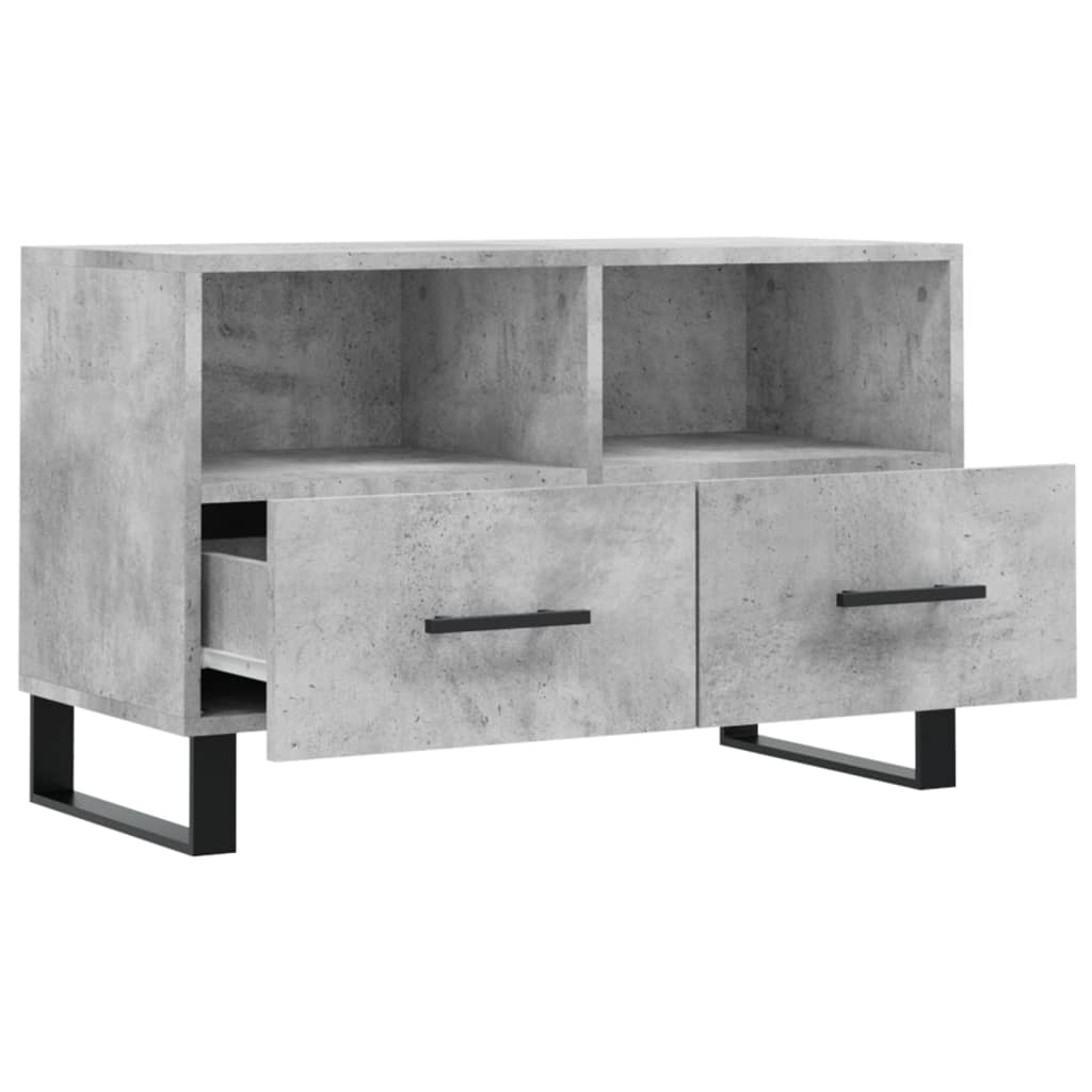 TV-Schrank Betongrau 80x36x50 cm Holzwerkstoff - Pazzar.ch