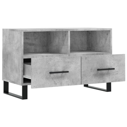 TV-Schrank Betongrau 80x36x50 cm Holzwerkstoff - Pazzar.ch