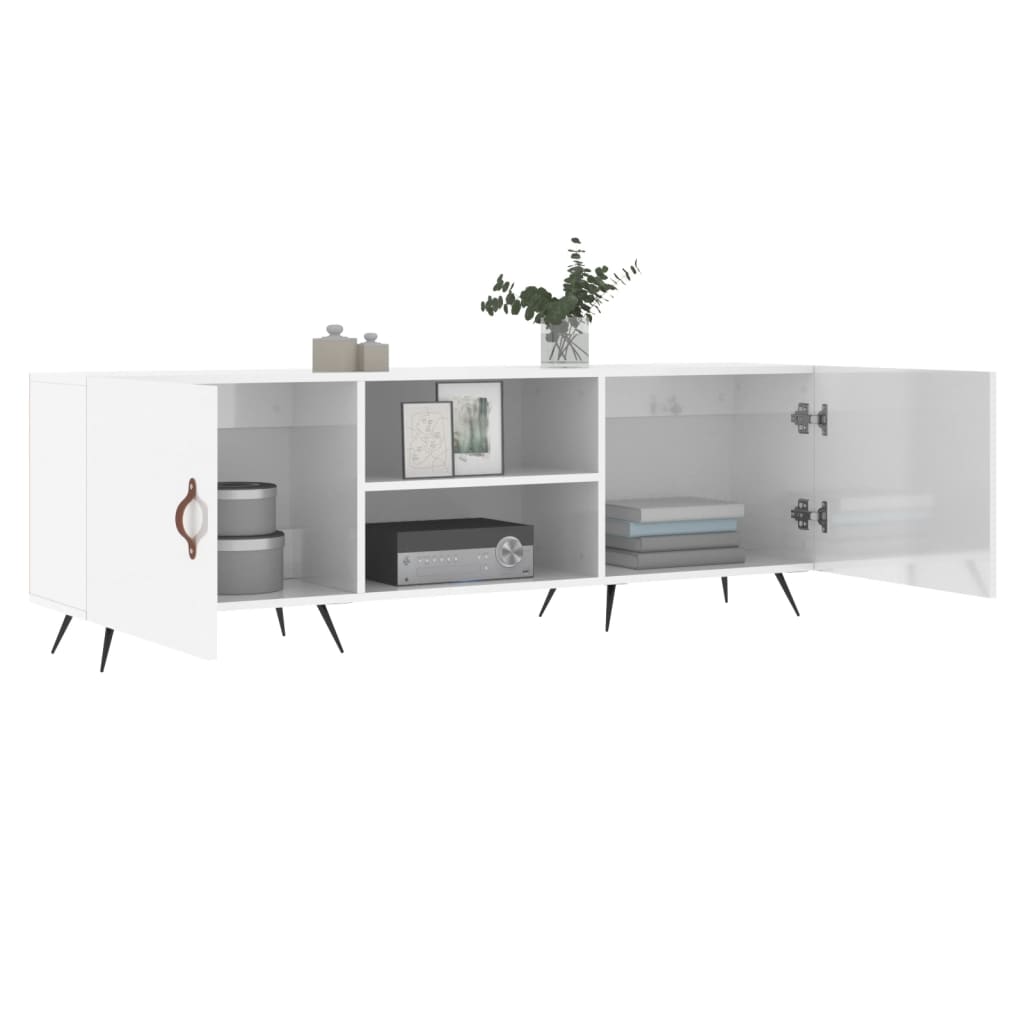 TV-Schrank Hochglanz-Weiß 150x30x50 cm Holzwerkstoff - Pazzar.ch