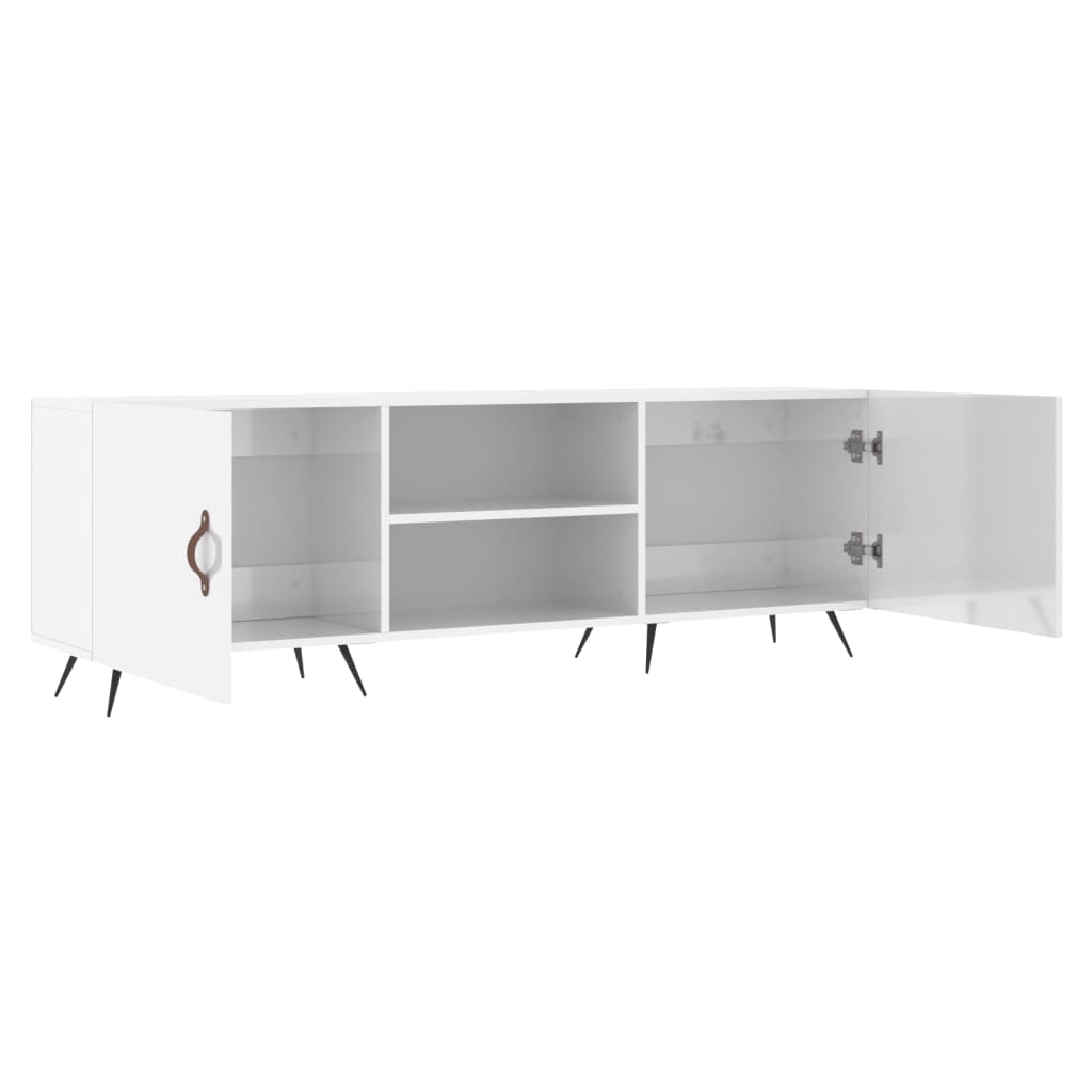 TV-Schrank Hochglanz-Weiß 150x30x50 cm Holzwerkstoff - Pazzar.ch