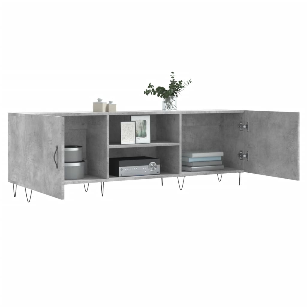 TV-Schrank Betongrau 150x30x50 cm Holzwerkstoff - Pazzar.ch