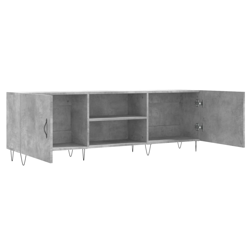 TV-Schrank Betongrau 150x30x50 cm Holzwerkstoff - Pazzar.ch