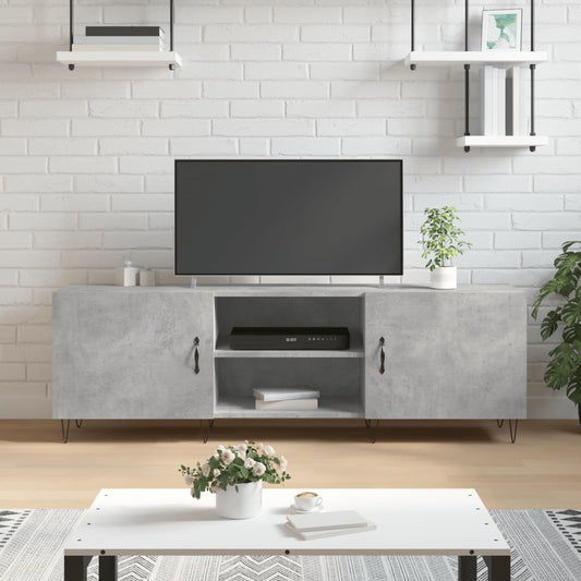 TV-Schrank Betongrau 150x30x50 cm Holzwerkstoff - Pazzar.ch