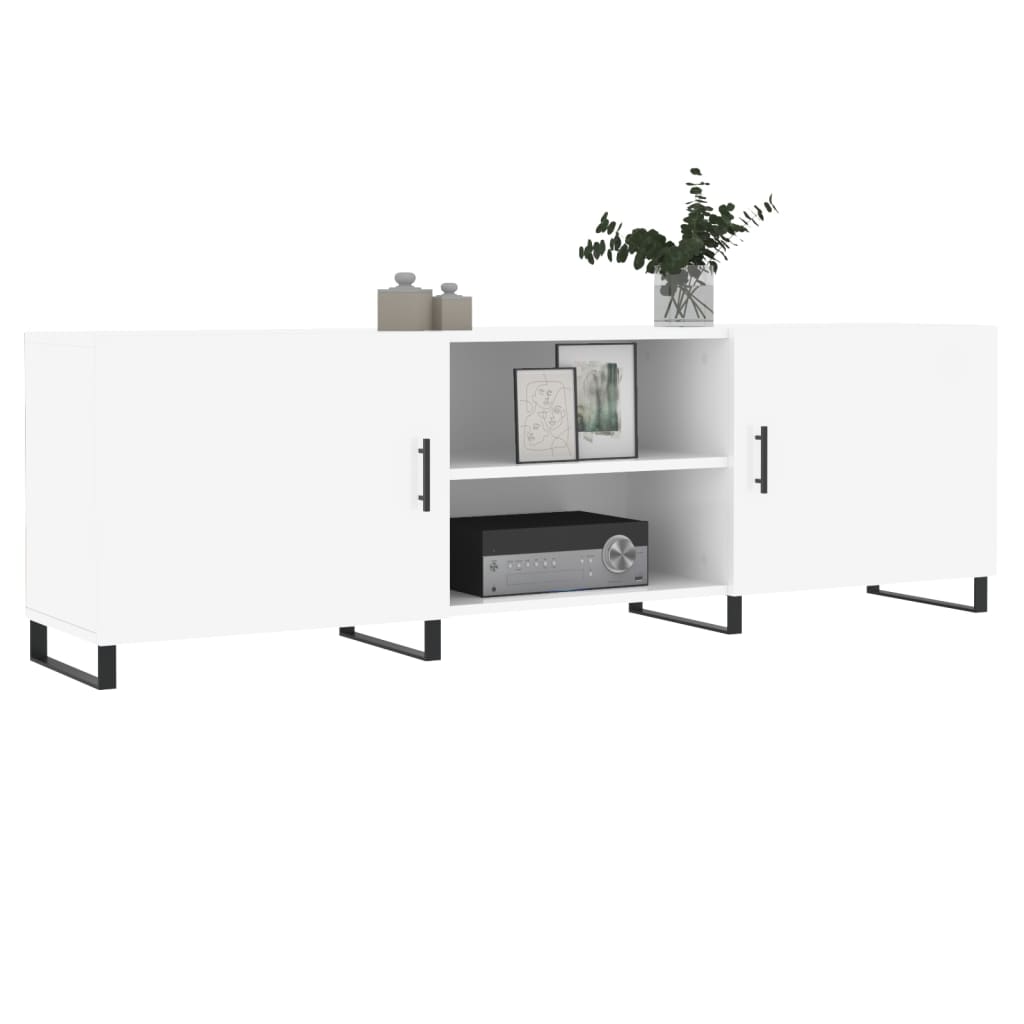 TV-Schrank Hochglanz-Weiß 150x30x50 cm Holzwerkstoff - Pazzar.ch