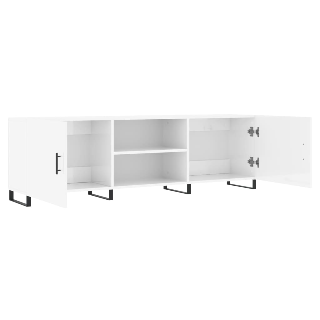 TV-Schrank Hochglanz-Weiß 150x30x50 cm Holzwerkstoff - Pazzar.ch