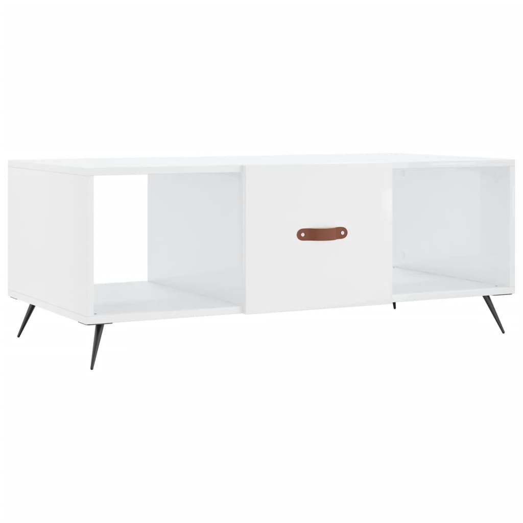 Couchtisch Hochglanz-Weiß 102x50x40 cm Holzwerkstoff - Pazzar.ch