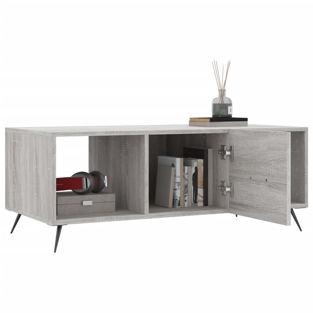 Couchtisch Grau Sonoma 102x50x40 cm Holzwerkstoff - Pazzar.ch
