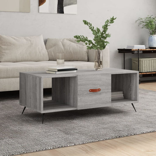 Couchtisch Grau Sonoma 102x50x40 cm Holzwerkstoff - Pazzar.ch