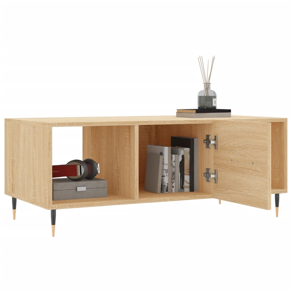Couchtisch Sonoma-Eiche 102x50x40 cm Holzwerkstoff - Pazzar.ch