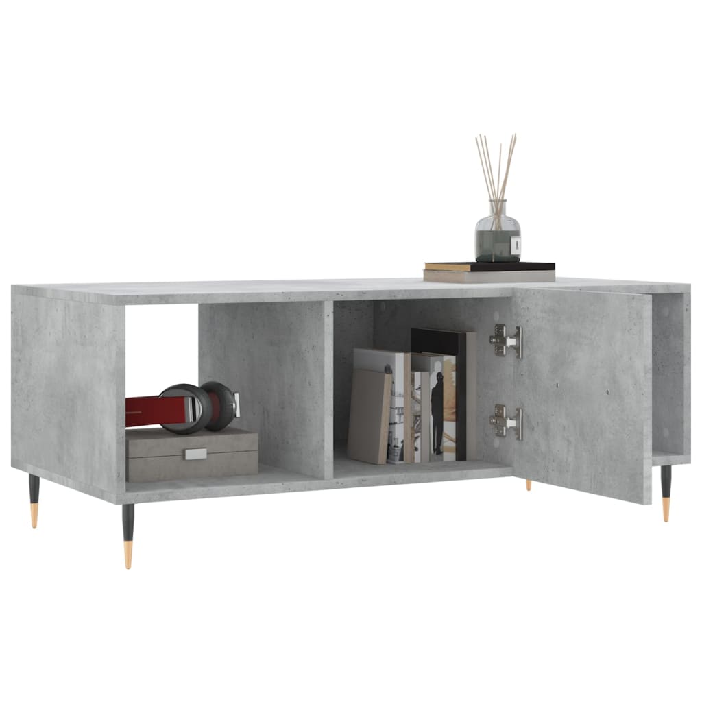 Couchtisch Betongrau 102x50x40 cm Holzwerkstoff - Pazzar.ch