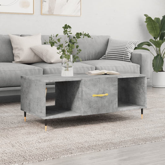 Couchtisch Betongrau 102x50x40 cm Holzwerkstoff - Pazzar.ch
